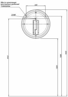 Зеркало Allen Brau Infinity 60 1.21022.BL с подсветкой Черное с сенсорным выключателем